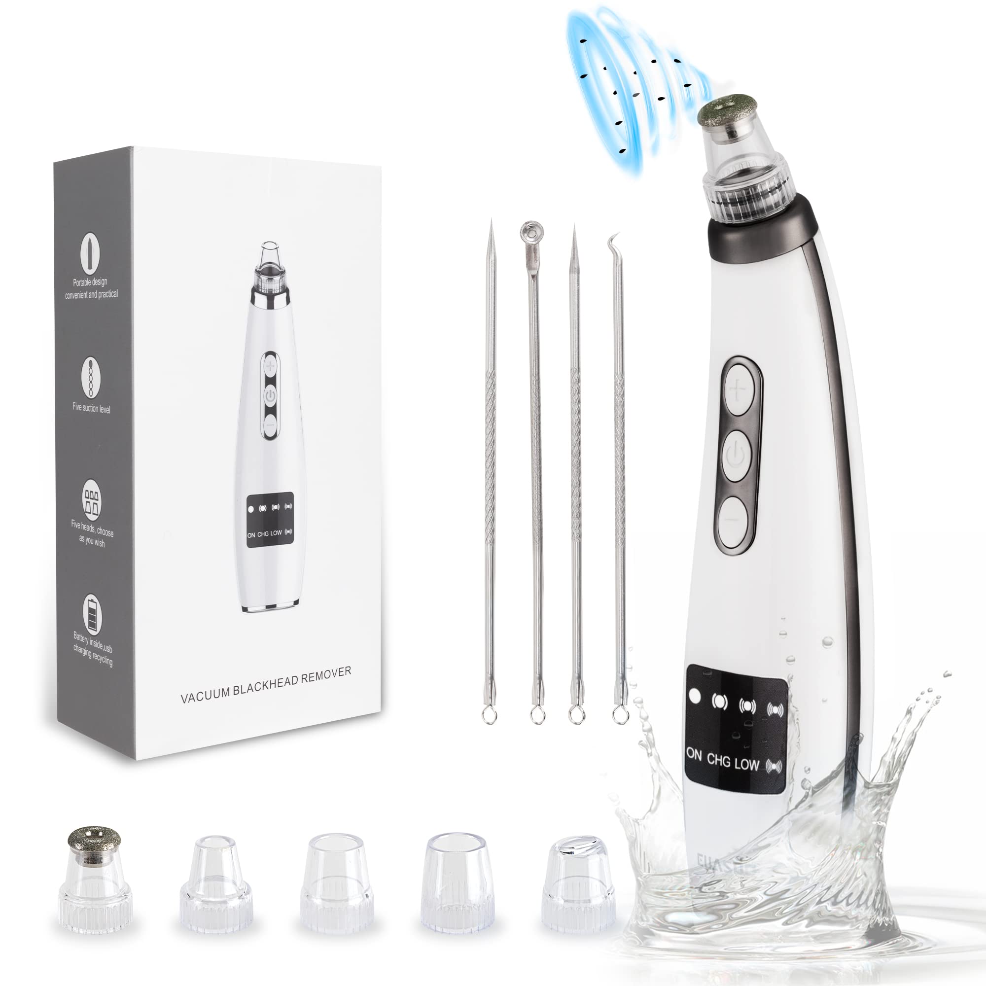 EUASOO Blackhead Pore Vacuum Cleaner Remover